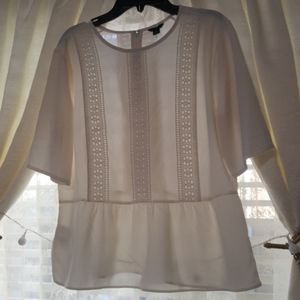 Ann Taylor Crochet peplum